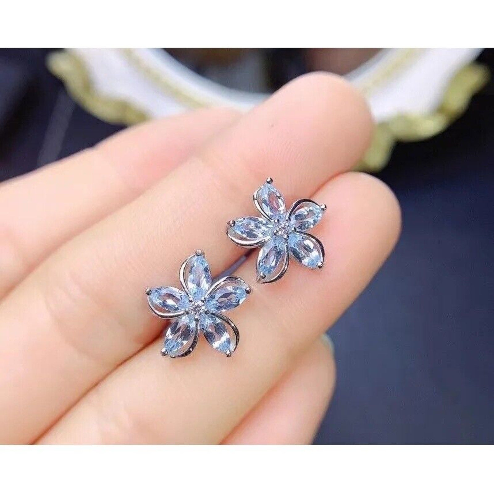 Aquamarine Cluster Stud Earrings, Natural Aquamarine Earrings Sterling Silver, Natural Aquamarine Stud Earrings, Aquamarine Earrings, Natural Aquamarine Gemstone Jewelry, Natural Aquamarine, VVS Grade Aquamarine, Women's Aquamarine Jewelry, Natural Aquamarine Jewelry, Gold Aquamarine Earrings, Sterling Silver Aquamarine Earrings, Women's Aquamarine Jewelry, Aquamarine Earrings, March Birthstone Aquamarine, Aquamarine Spiritual Properties, Aquamarine Gemstone Meaning, Aquamarine Gemstone Jewelry, Aquamarine 