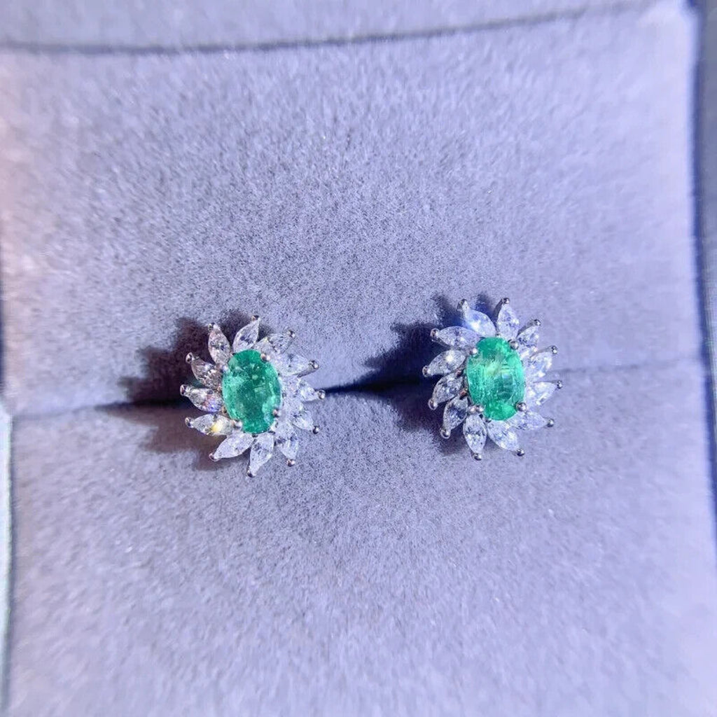 Emerald Earrings, Natural Emerald, Natural Emerald Earrings, Gold Emerald Earrings, Silver Emerald Earrings, Rose Gold Emerald Earrings, Genuine Emerald Earrings, Natural Emerald Jewelry, Emerald Cluster Stud Earrings, Emerald Statement Earrings, Emerald Stud Earrings, Sterling Silver Emerald Earrings, May Birthstone Emerald, Anniversary Gift Emerald, Emerald Jewelry For Women, Gift For Wife Emerald