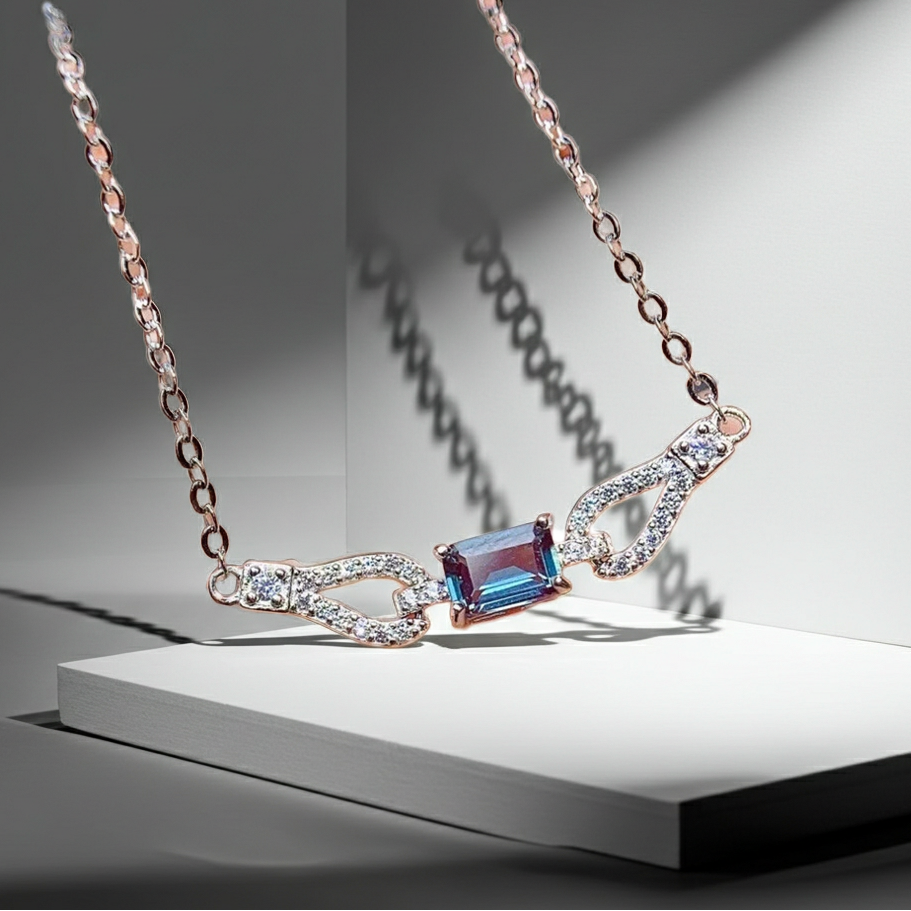 Dainty Emerald Cut Alexandrite Bracelet 4x6mm