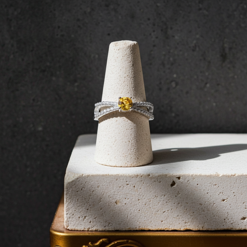 Dainty Citrine Band Ring, November Birthstone Citrine Stackable Ring