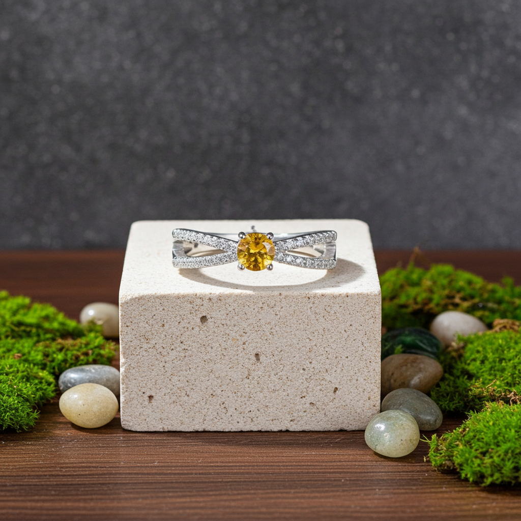Dainty Citrine Band Ring, November Birthstone Citrine Stackable Ring