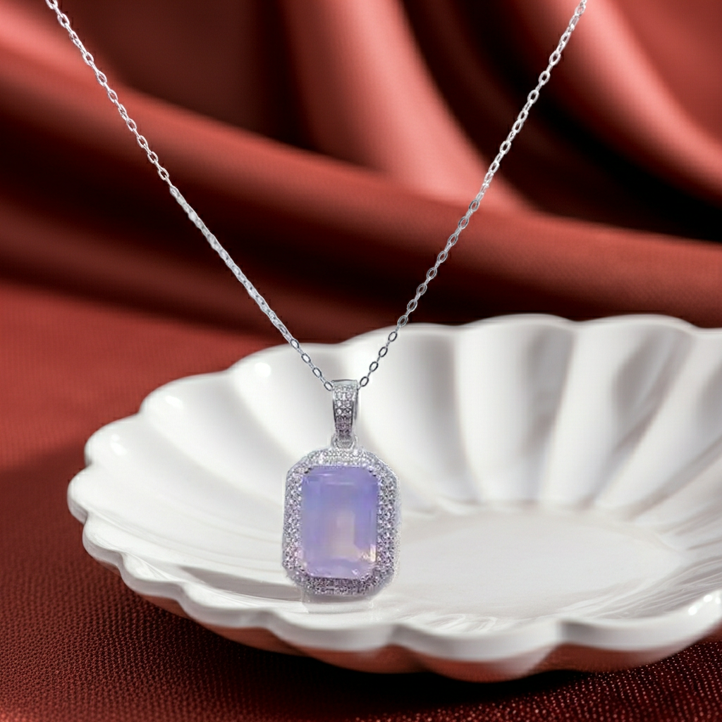 Lavender Amethyst Jewelry Set, Full Gemstone Jewelry Set