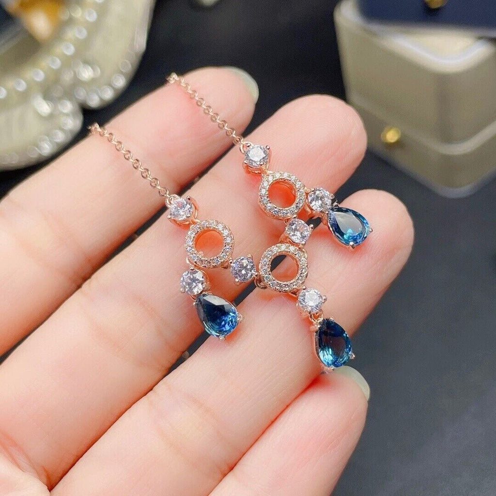 London Blue Topaz Statement Necklace, London Blue Topaz Gemstone Jewelry, London Blue Topaz Necklace, London Blue Topaz Gemstone, December Birthstone London Blue Topaz, London Blue Topaz Pendant, December Birthstone Jewelry, Women's London Blue Topaz Pendant, Natural London Blue Topaz Pendant, Natural London Blue Topaz Gemstone, Natural London Blue Topaz Necklace, Genuine London Blue Topaz, London Blue Topaz Jewelry, London Blue Topaz Y Drop Necklace, London Blue Topaz Charm Necklace