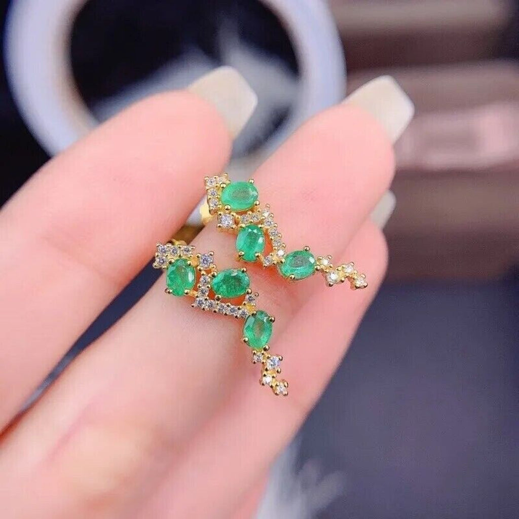 Natural Emerald Earrings, Emerald Earrings, Emerald Stud Earrings, 925 Sterling Silver, Natural Emeralds, Natural Emerald, Sterling Silver Emerald Earrings, Oval Cut Emerald Stud Earrings, Emerald Stud Earrings 925 Sterling Silver, 925 Sterling Silver Emerald Earrings, Natural Emerald Studs, Emerald Studs, Emerald Stud Earrings, Emerald Earrings For Women, Anniversary Gift, May Birthstone Emerald, Emerald Jewelry, Colombian Emerald, Mined Emerald, Genuine Emerald, Emerald with Certificate, Emerald Meaning