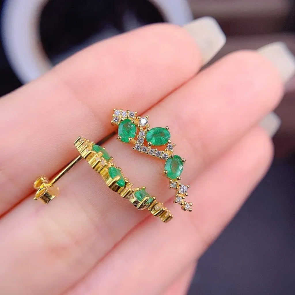 Natural Emerald Earrings, Emerald Earrings, Emerald Stud Earrings, 925 Sterling Silver, Natural Emeralds, Natural Emerald, Sterling Silver Emerald Earrings, Oval Cut Emerald Stud Earrings, Emerald Stud Earrings 925 Sterling Silver, 925 Sterling Silver Emerald Earrings, Natural Emerald Studs, Emerald Studs, Emerald Stud Earrings, Emerald Earrings For Women, Anniversary Gift, May Birthstone Emerald, Emerald Jewelry, Colombian Emerald, Mined Emerald, Genuine Emerald, Emerald with Certificate, Emerald Meaning