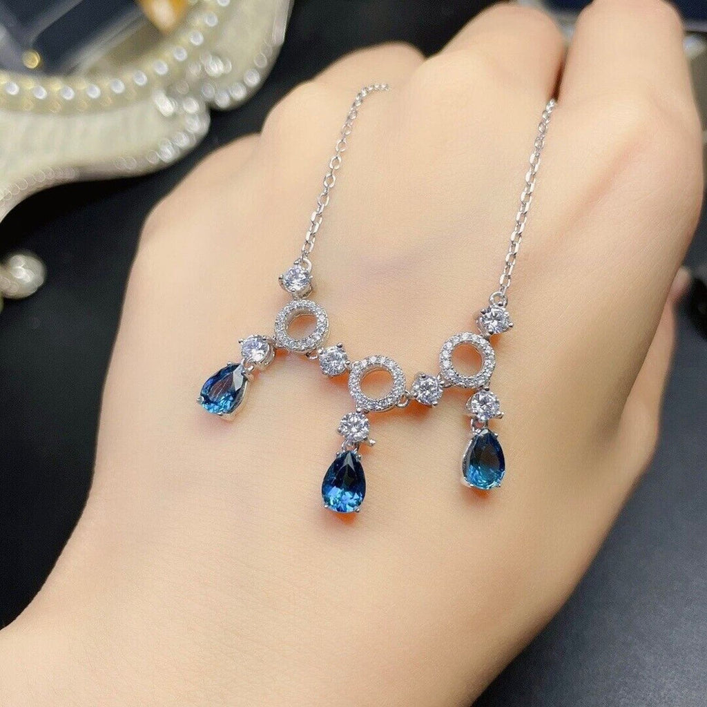 London Blue Topaz Statement Necklace, London Blue Topaz Gemstone Jewelry, London Blue Topaz Necklace, London Blue Topaz Gemstone, December Birthstone London Blue Topaz, London Blue Topaz Pendant, December Birthstone Jewelry, Women's London Blue Topaz Pendant, Natural London Blue Topaz Pendant, Natural London Blue Topaz Gemstone, Natural London Blue Topaz Necklace, Genuine London Blue Topaz, London Blue Topaz Jewelry, London Blue Topaz Y Drop Necklace, London Blue Topaz Charm Necklace