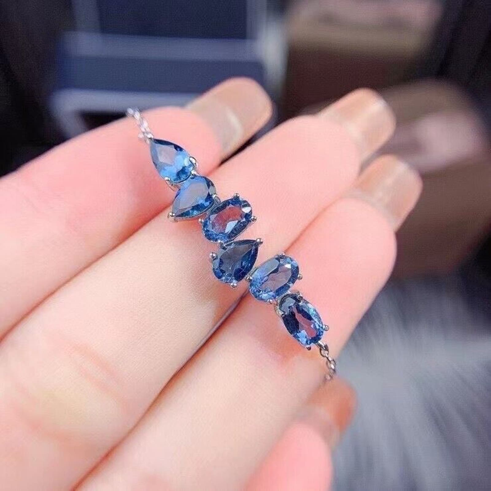 London Blue Topaz, London Blue Topaz Bracelet, Natural London Blue Topaz Bracelet, Sterling Silver London Blue Topaz Bracelet, Natural Blue Topaz Bracelet, Sterling Silver Blue Topaz Bracelet, December Birthstone London Blue Topaz, London Blue Topaz Jewelry, London Blue Topaz Tennis Bracelet, London Blue Topaz Gemstone, London Blue Topaz Meaning, December Birthstone Jewelry, London Blue Topaz Spiritual Meaning