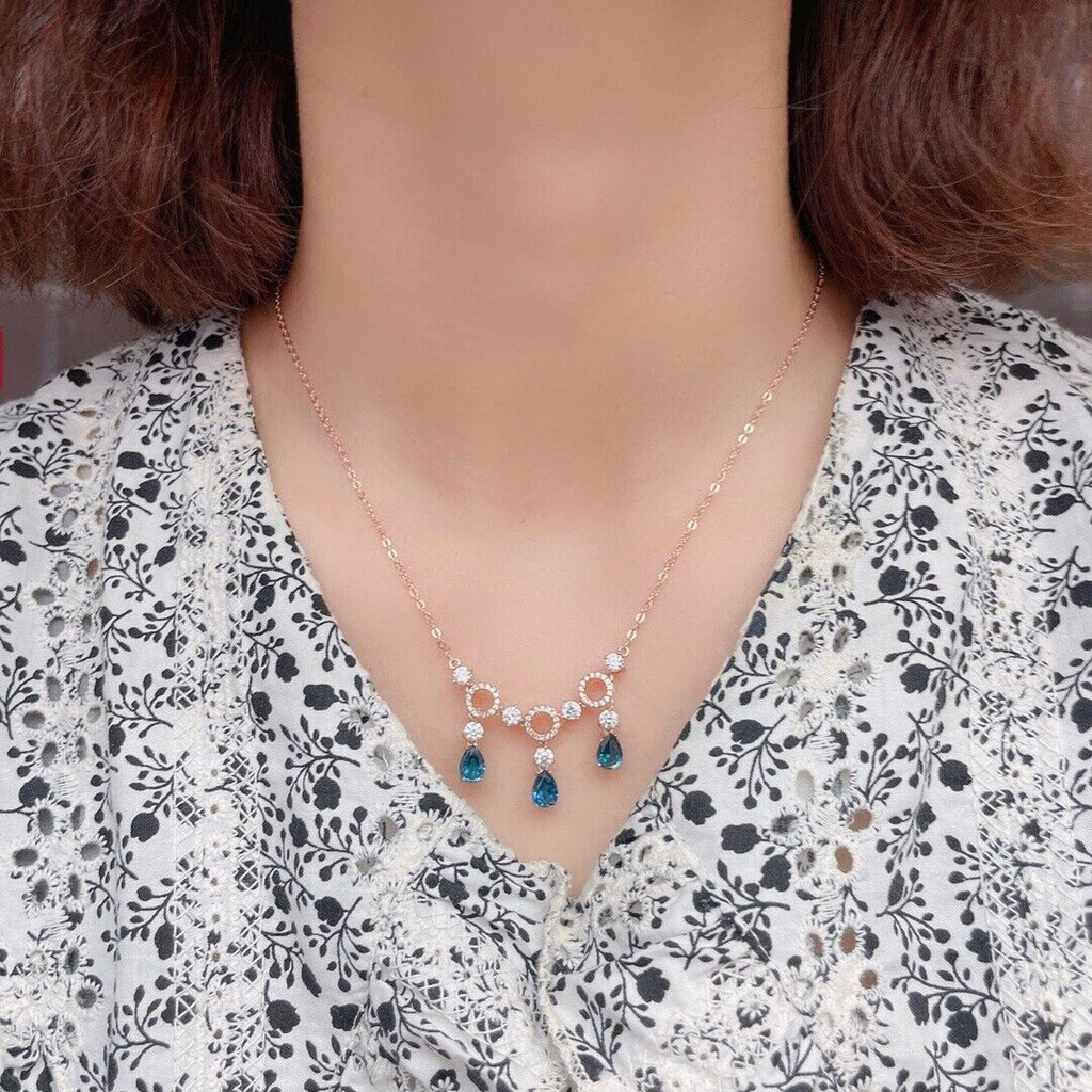 London Blue Topaz Statement Necklace, London Blue Topaz Gemstone Jewelry, London Blue Topaz Necklace, London Blue Topaz Gemstone, December Birthstone London Blue Topaz, London Blue Topaz Pendant, December Birthstone Jewelry, Women's London Blue Topaz Pendant, Natural London Blue Topaz Pendant, Natural London Blue Topaz Gemstone, Natural London Blue Topaz Necklace, Genuine London Blue Topaz, London Blue Topaz Jewelry, London Blue Topaz Y Drop Necklace, London Blue Topaz Charm Necklace