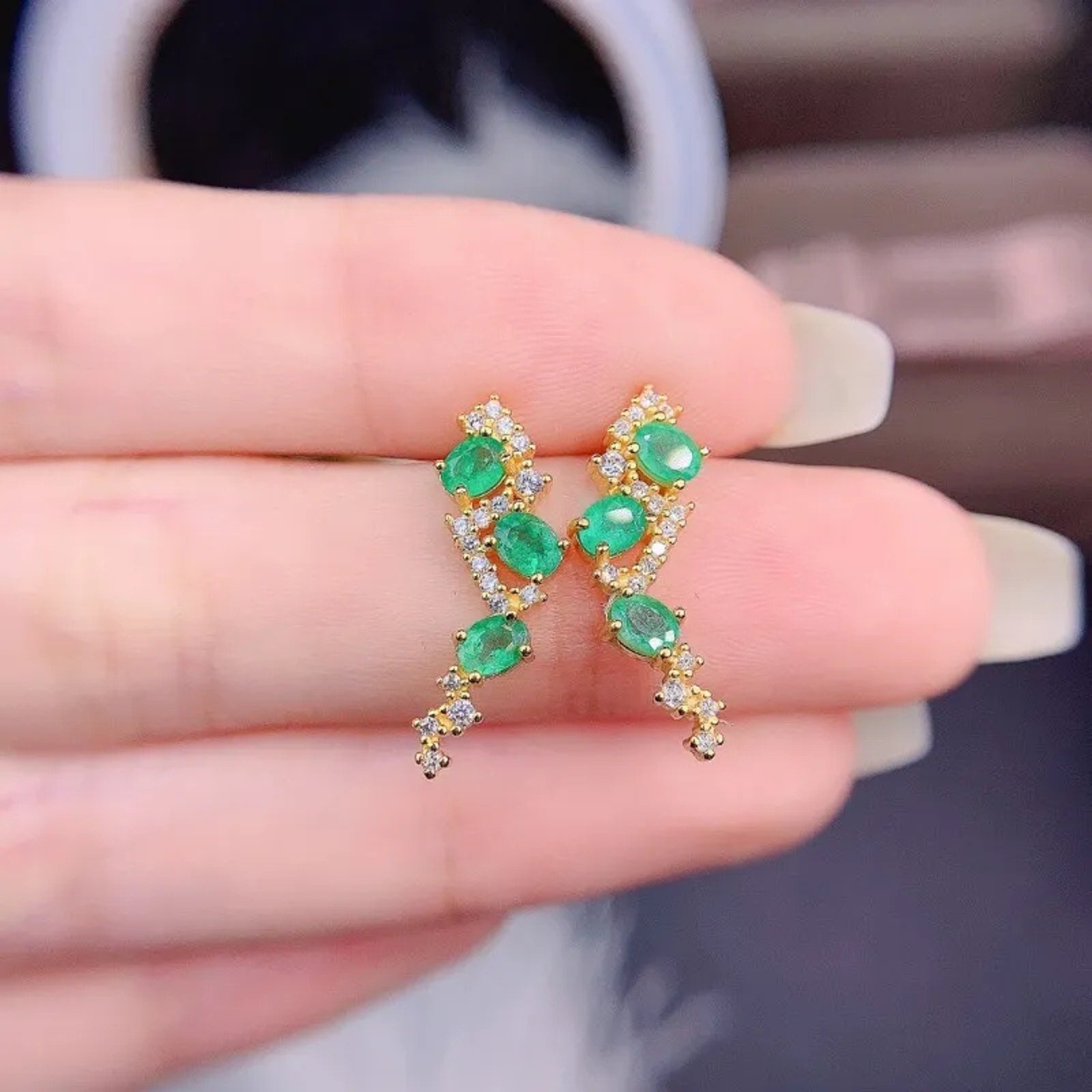 Natural Emerald Earrings, Emerald Earrings, Emerald Stud Earrings, 925 Sterling Silver, Natural Emeralds, Natural Emerald, Sterling Silver Emerald Earrings, Oval Cut Emerald Stud Earrings, Emerald Stud Earrings 925 Sterling Silver, 925 Sterling Silver Emerald Earrings, Natural Emerald Studs, Emerald Studs, Emerald Stud Earrings, Emerald Earrings For Women, Anniversary Gift, May Birthstone Emerald, Emerald Jewelry, Colombian Emerald, Mined Emerald, Genuine Emerald, Emerald with Certificate, Emerald Meaning