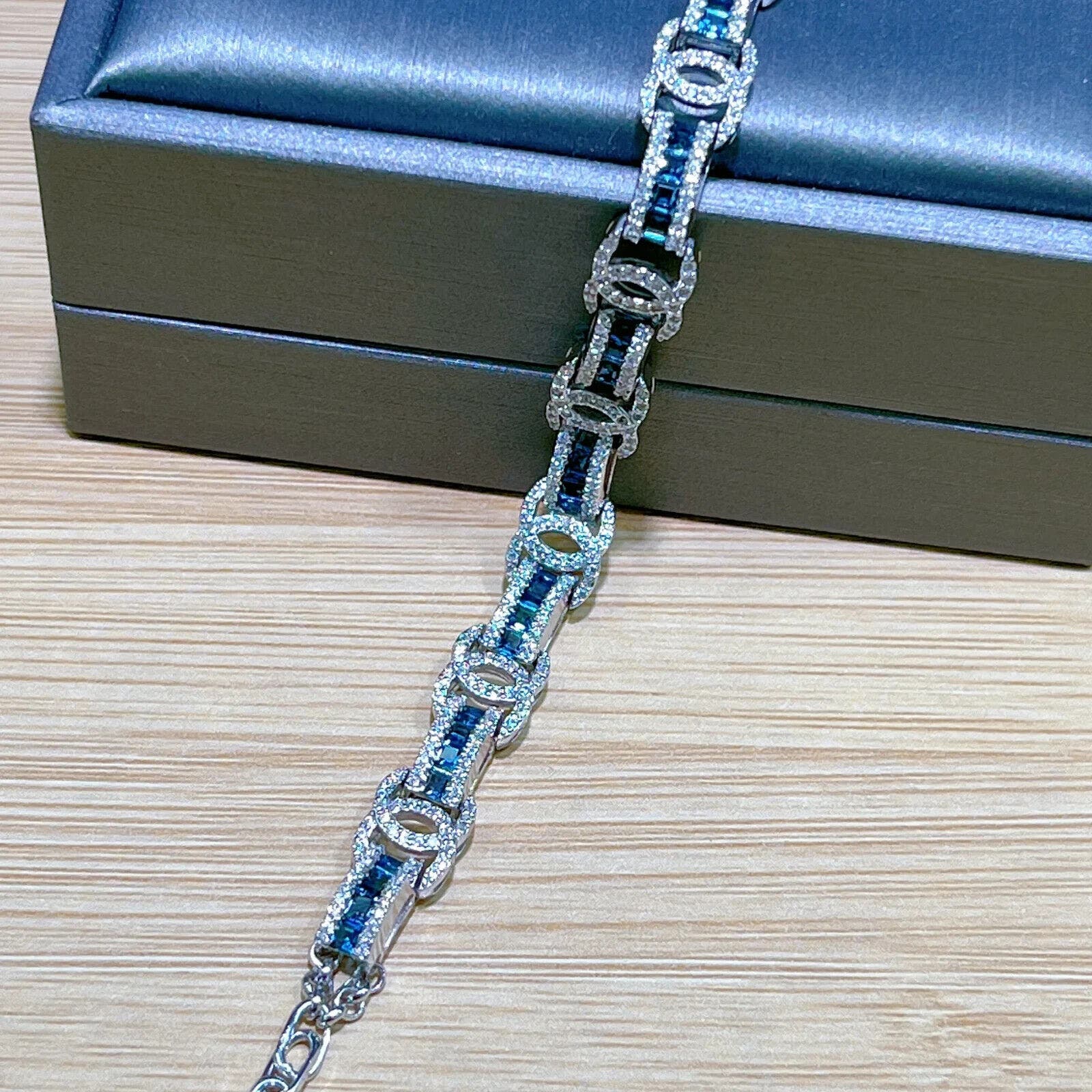 London Blue Topaz, London Blue Topaz Bracelet, Natural London Blue Topaz Bracelet, Sterling Silver London Blue Topaz Bracelet, Natural Blue Topaz Bracelet, Sterling Silver Blue Topaz Bracelet, December Birthstone London Blue Topaz, London Blue Topaz Jewelry, London Blue Topaz Tennis Bracelet, London Blue Topaz Gemstone, London Blue Topaz Meaning, December Birthstone Jewelry, London Blue Topaz Spiritual Meaning