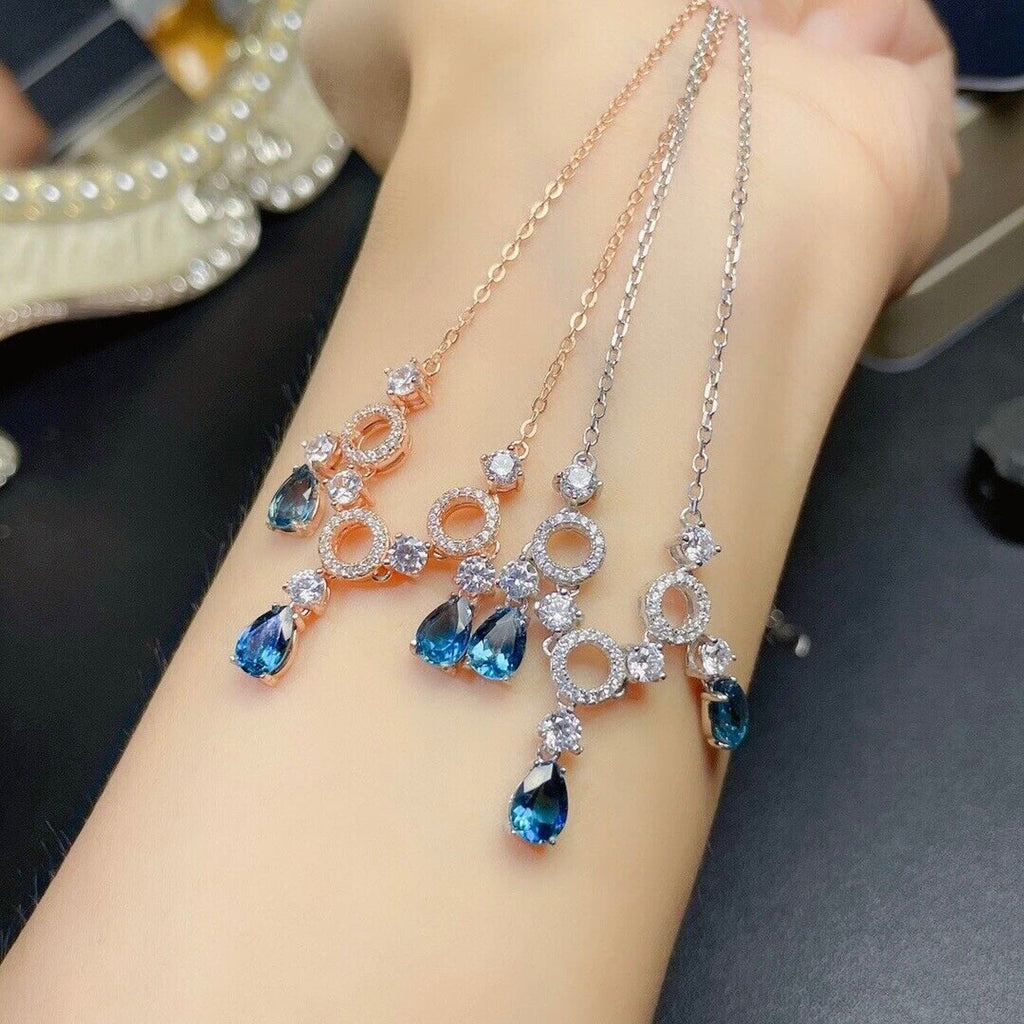 London Blue Topaz Statement Necklace, London Blue Topaz Gemstone Jewelry, London Blue Topaz Necklace, London Blue Topaz Gemstone, December Birthstone London Blue Topaz, London Blue Topaz Pendant, December Birthstone Jewelry, Women's London Blue Topaz Pendant, Natural London Blue Topaz Pendant, Natural London Blue Topaz Gemstone, Natural London Blue Topaz Necklace, Genuine London Blue Topaz, London Blue Topaz Jewelry, London Blue Topaz Y Drop Necklace, London Blue Topaz Charm Necklace