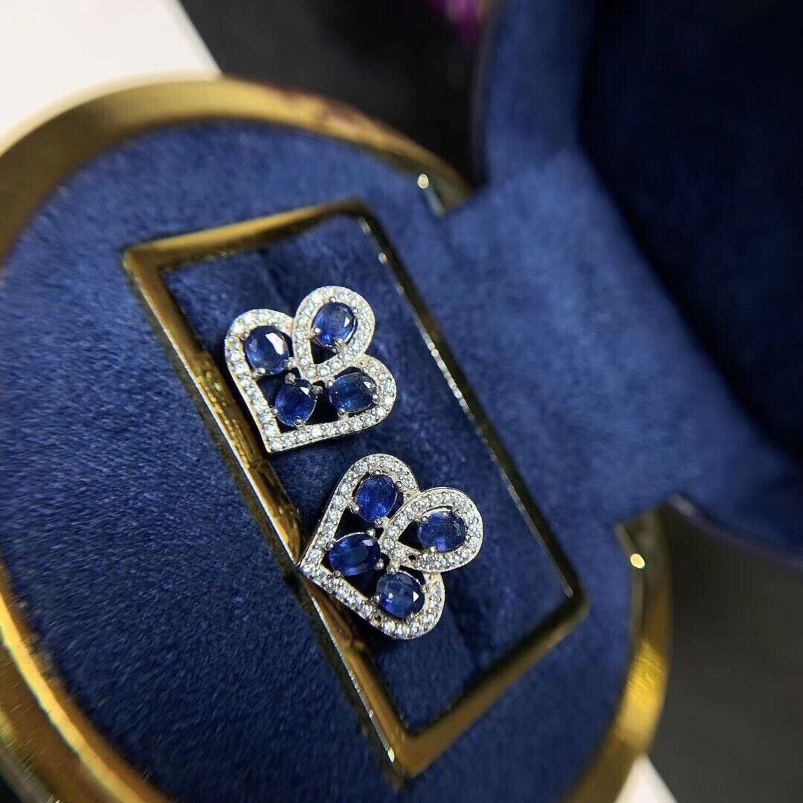 Sapphire Earrings, Natural Sapphire Stud Earrings, Sapphire Stud Earrings, Sterling Silver Sapphire Earrings, Sapphire, Natural Sapphire Earrings, 925 Sterling Silver, Blue Sapphire Earrings, Natural Blue Sapphire Earrings, Natural Blue Sapphire, Blue Sapphire, Bright Blue Sapphire, 925 Sterling Silver, Sapphire Earrings, Dainty, Dainty Stud Earrings, Dainty Sapphire Earrings, Women’s Sapphire Earrings, Anniversary Gift Sapphire, Sapphire September Birthstone, September Birthstone Sapphire