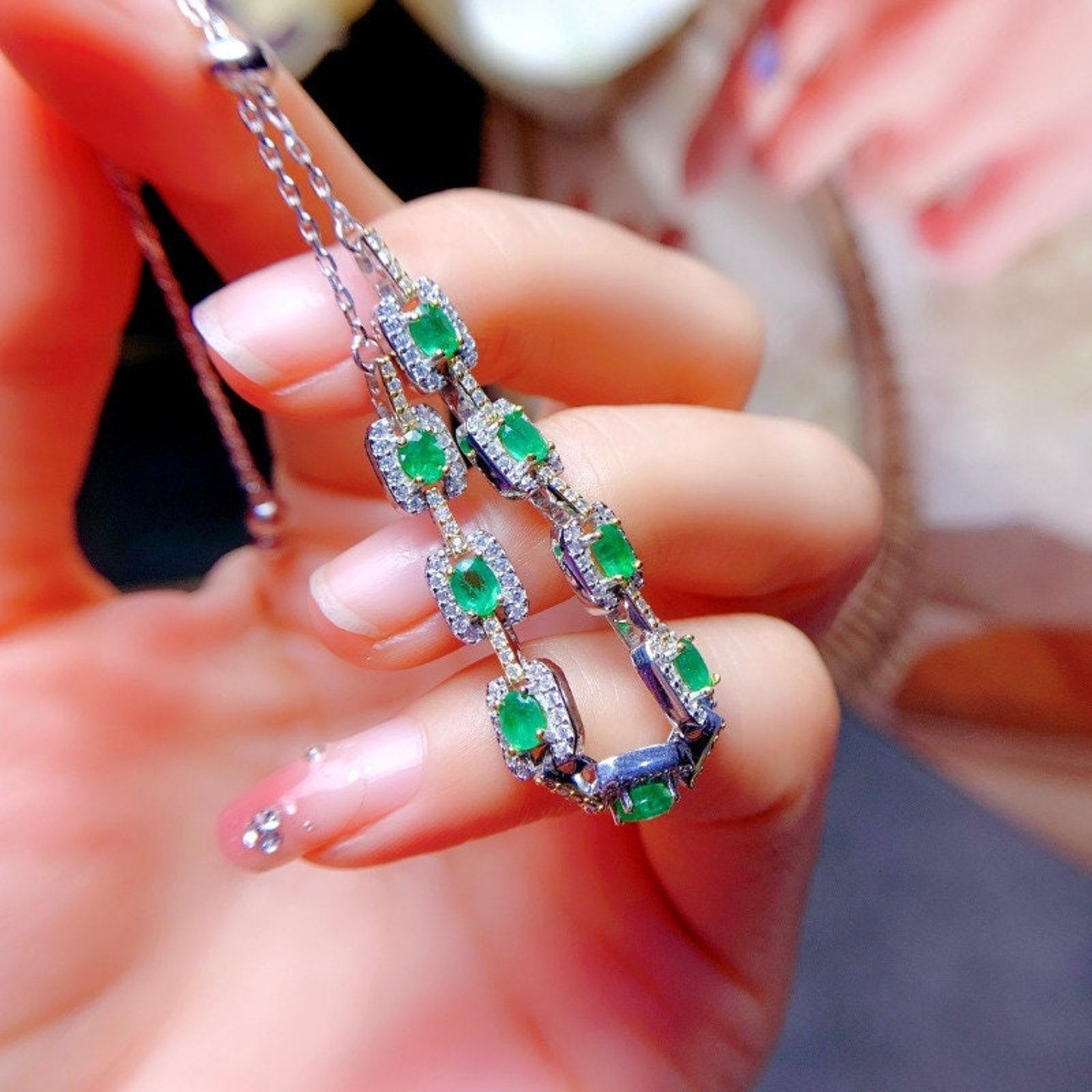 Emerald Tennis Bracelet, Emerald Bracelet, Natural Emerald Bracelet, Natural Emerald, Emerald, Emerald 925 Sterling Silver, Natural Emerald Tennis Bracelet, Emerald Tennis Bracelets, Sterling Silver Emerald Bracelet, 925 Sterling SIlver, Emerald, Colombian Emerald, Natural Mined Emerald, Emerald, Bright Green Emerald, Emerald Jewelry, May Birthstone Emerald, Emerald Birthstone, Emerald Meaning, Genuine Emerald, Real Colombian Emerald, Authentic Emerald, Sterling Silver Emerald Bracelet, Natural Emeralds