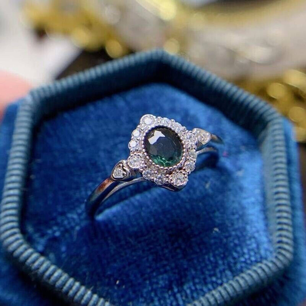 Dainty Blue Sapphire Ring 4x5mm, Natural Sapphire Ring's For Women, Blue Sapphire Ring, Sapphire Ring, Sapphire Engagement Ring, Natural Sapphire Ring, Natural Sapphire, Natural Blue Sapphire Ring, Blue Green Sapphire Ring, Women's Sapphire Ring, Sterling Silver Sapphire Ring, September Birthstone Sapphire Jewelry, September Birthstone Sapphire, Sapphire Meaning